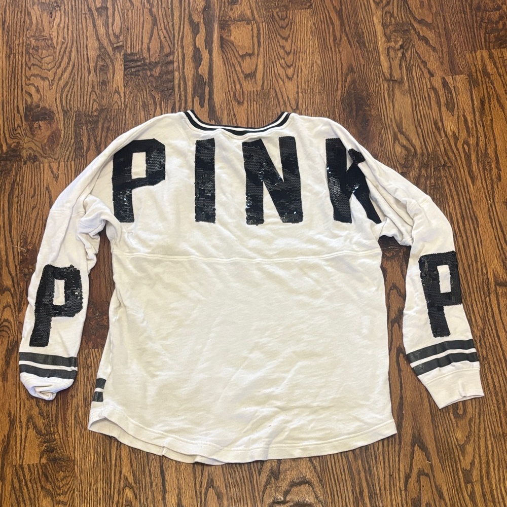 Victoria's Secret Pink White and Black Tee
